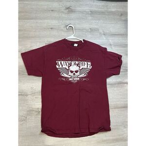 Harley Davidson Scottsdale Arizona  Maroon T-shirt Mens Size L‎ Motorcycle